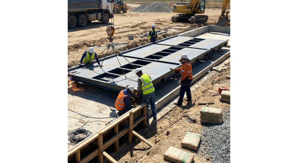 obras civiles pra una bascula de camion